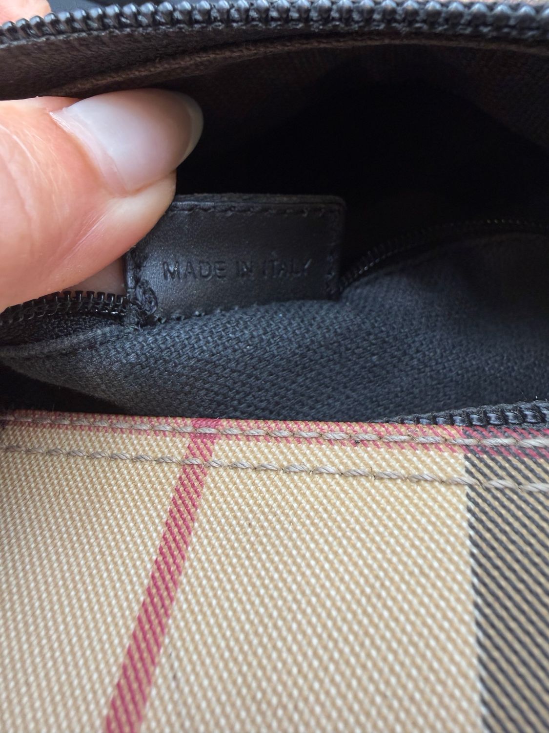 Burberry Haymarket Check Boston Barrel Tote Shoulder Bag