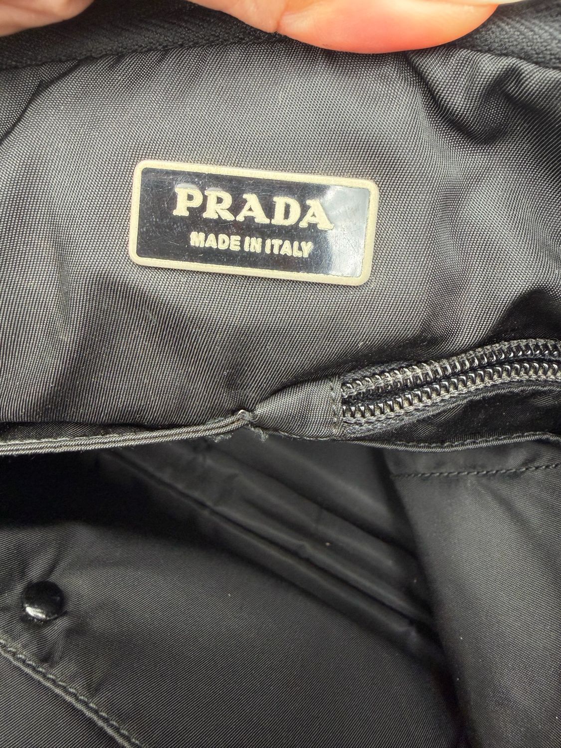 Prada Vintage Nylon Tessuto Laptop Briefcase Black Messenger