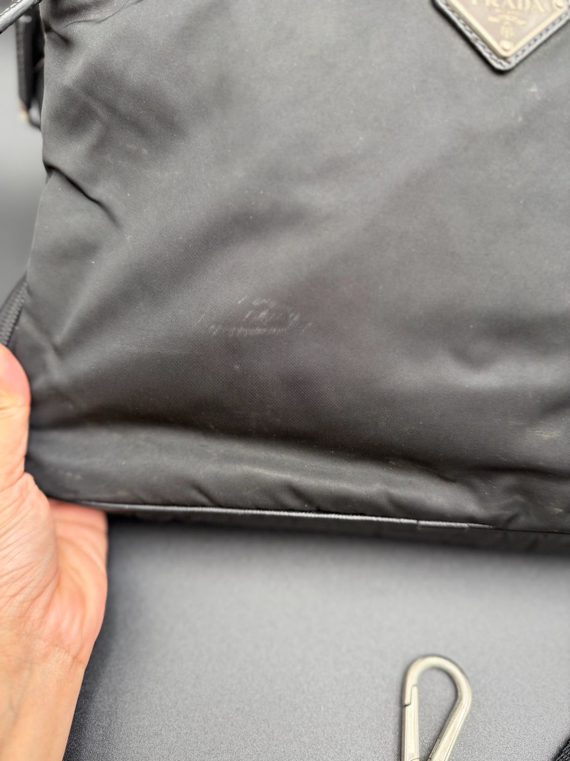 Prada Vintage Nylon Tessuto Laptop Briefcase Black Messenger