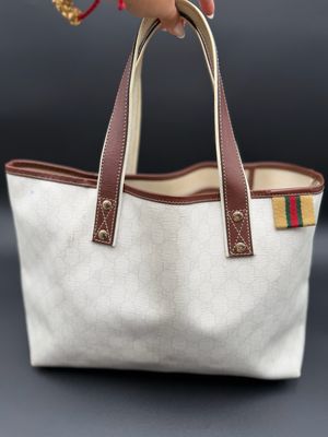 Gucci Supreme Plus Web Tote Shoulder Medium Bag