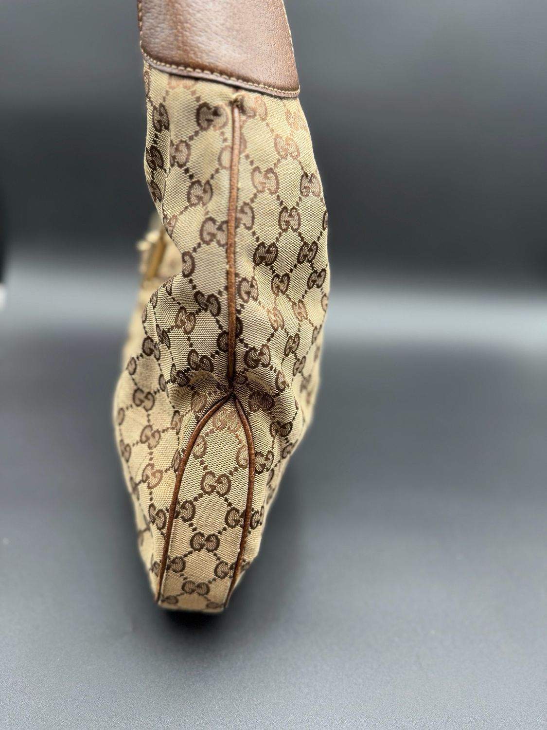 Gucci Jackie Hobo Monogram Canvas Piston Lock