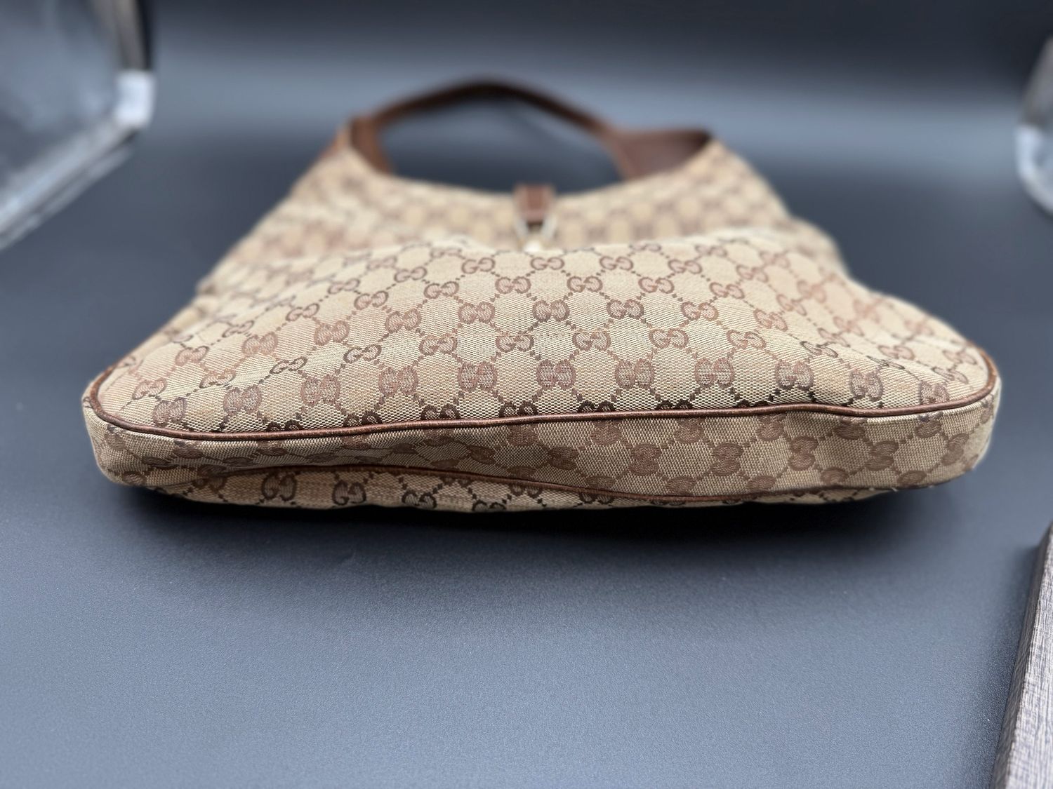 Gucci Jackie Hobo Monogram Canvas Piston Lock