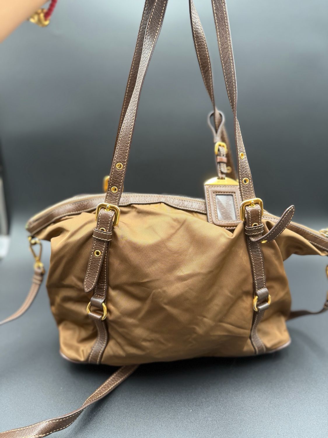 Prada Nylon Tessuto Shoulder Tote Crossbody Shopper