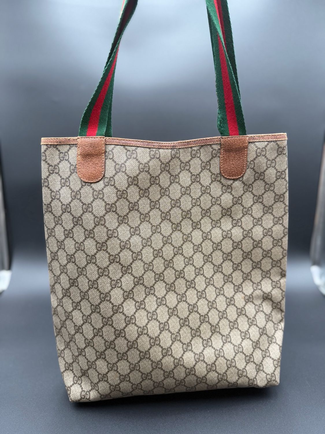 Gucci Vintage Supreme Plus Web Strap Tote