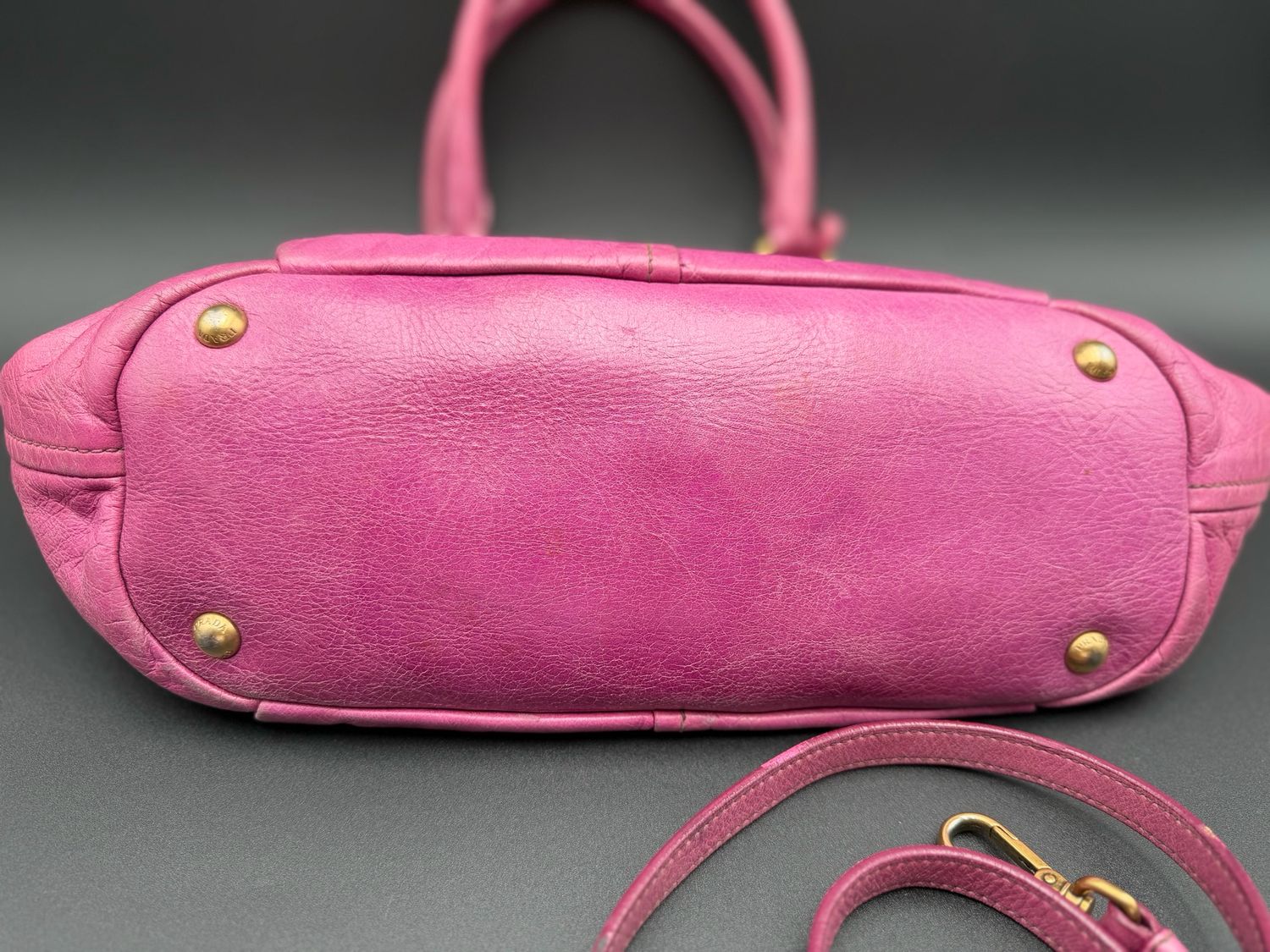 Prada Vitello Shine Convertible Messenger Crossbody Sling