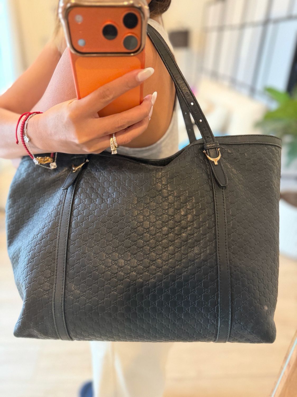 Gucci Nice Microguccissima Leather Tote Large Shoulder