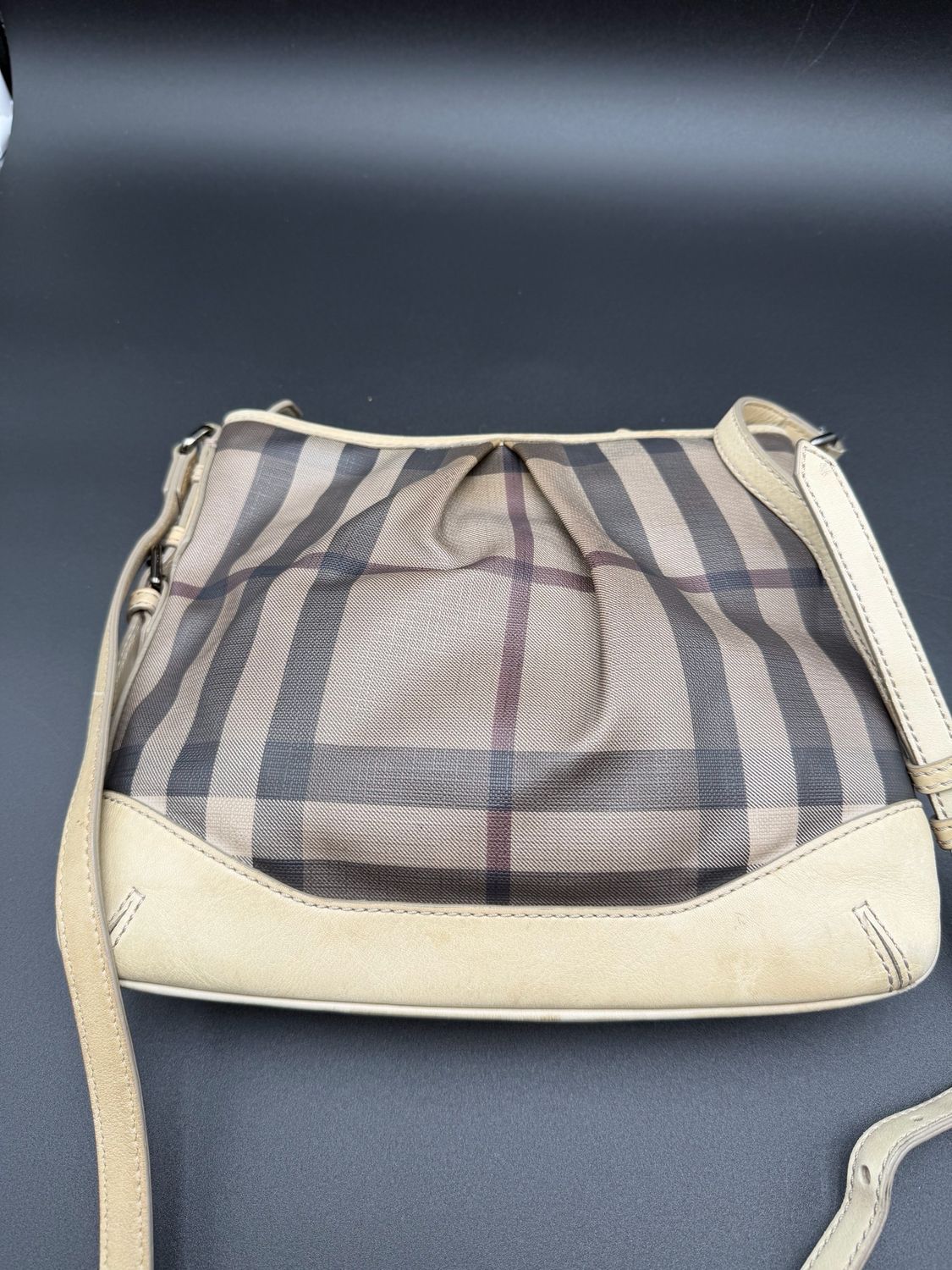 Burberry Smoked Check Hartham Messenger Crossbody Sling