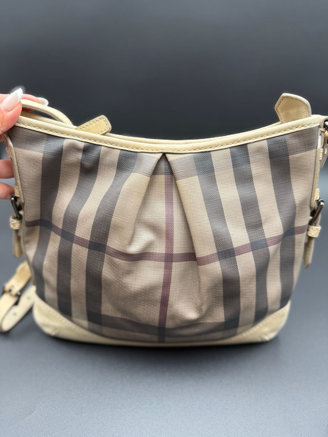Burberry Smoked Check Hartham Messenger Crossbody Sling