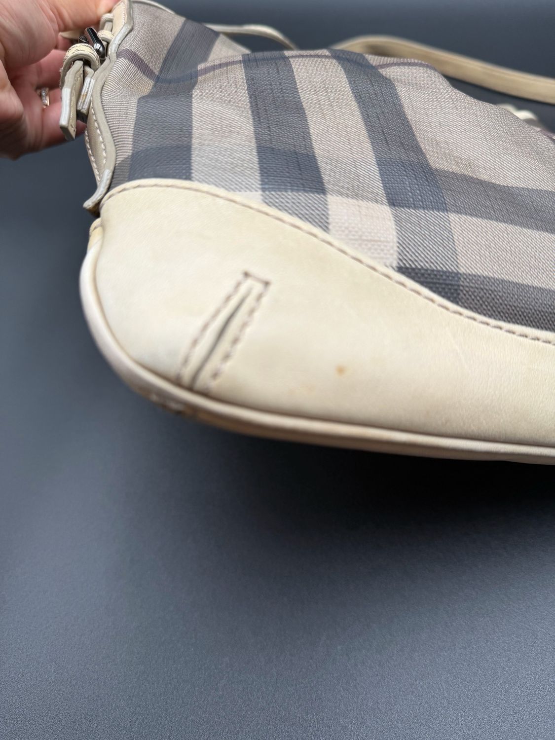Burberry Smoked Check Hartham Messenger Crossbody Sling