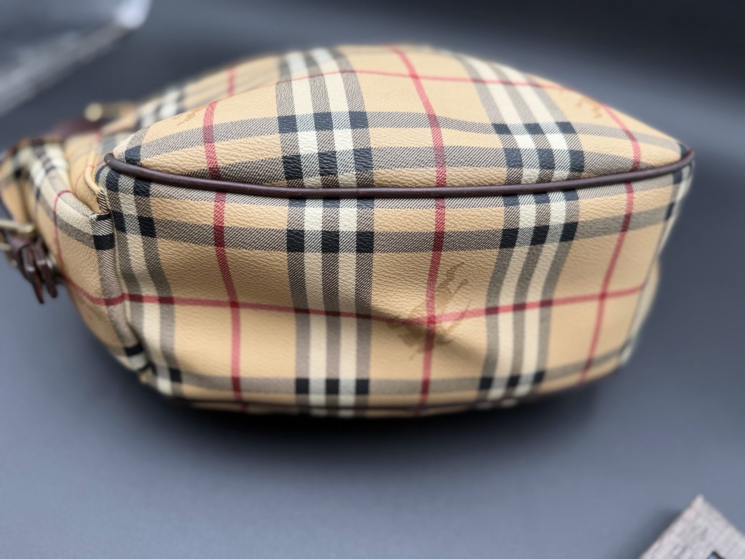 Burberry Haymarket Check Hobo Shoulder Bag