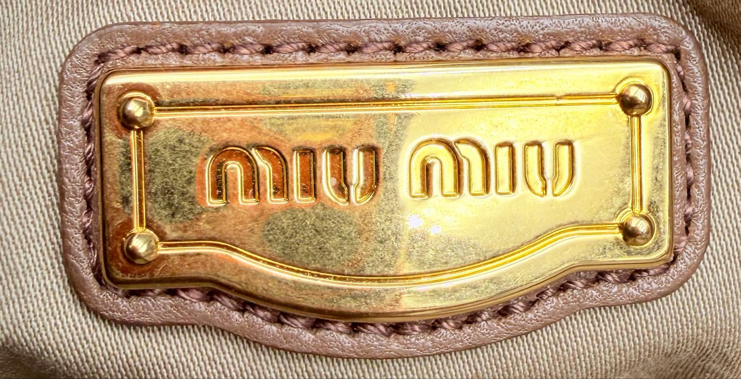 Miu miu Matelasse Borsa Top Handle Crossbody Messenger