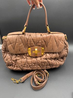 Miu miu Matelasse Borsa Top Handle Crossbody Messenger