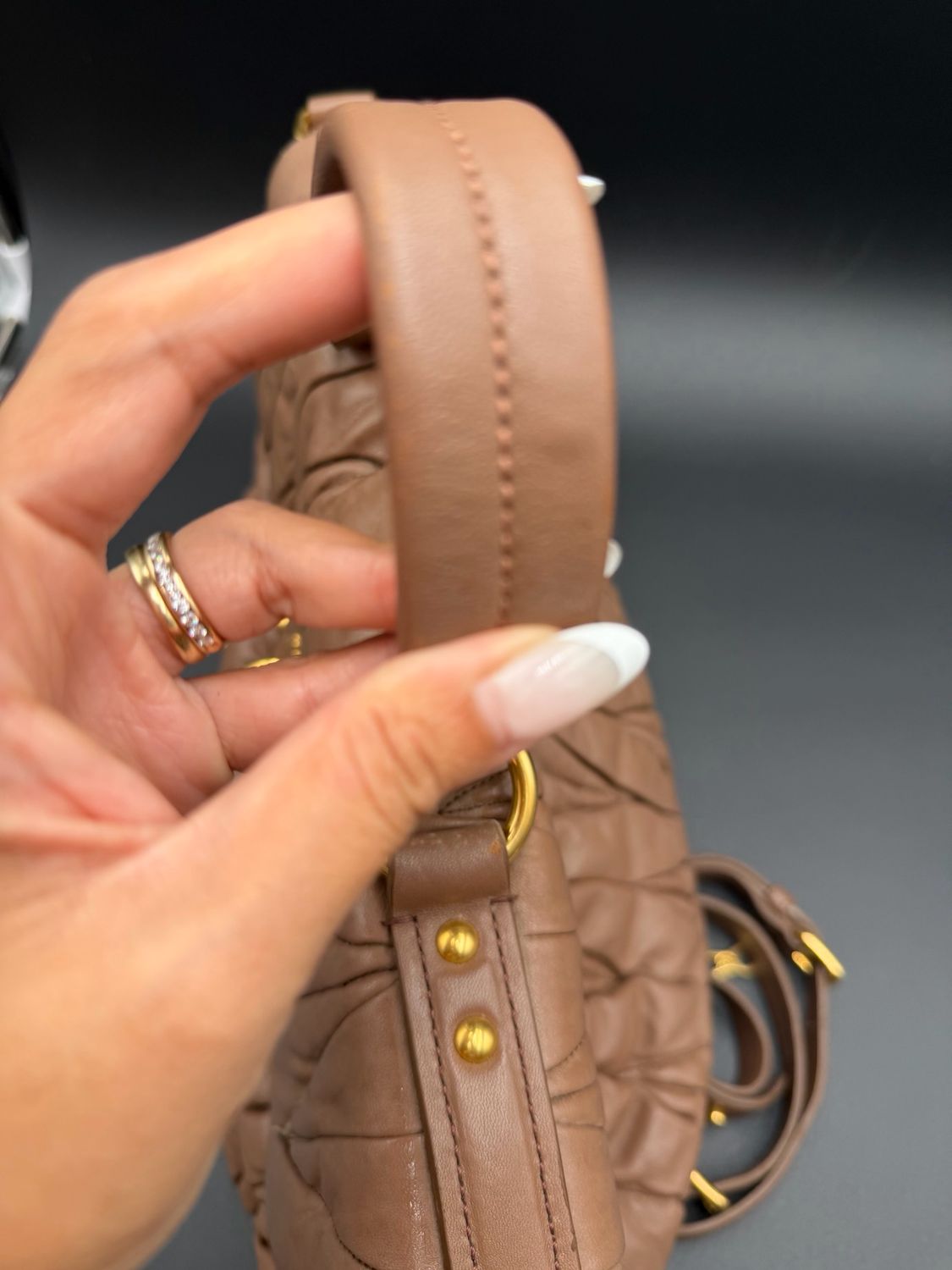 Miu miu Matelasse Borsa Top Handle Crossbody Messenger