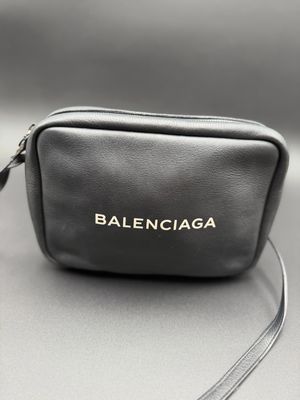 Balenciaga Soft Leather Black Camera Everyday Messenger Crossbody