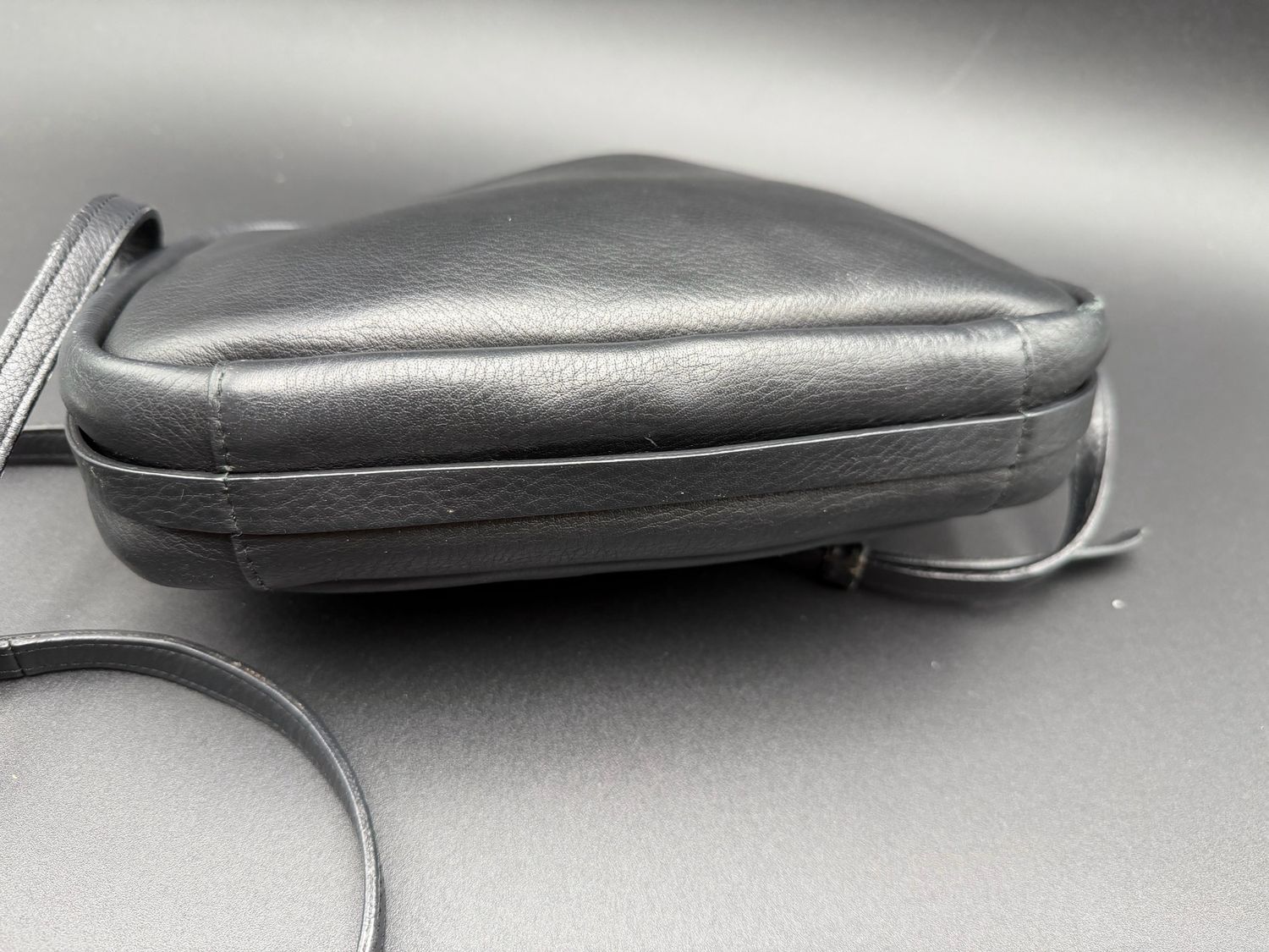 Balenciaga Soft Leather Black Camera Everyday Messenger Crossbody