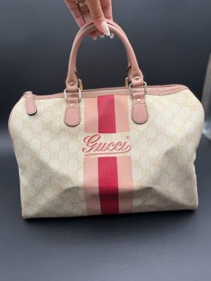 Gucci Web Boston Satchel Top Handle Bowler 