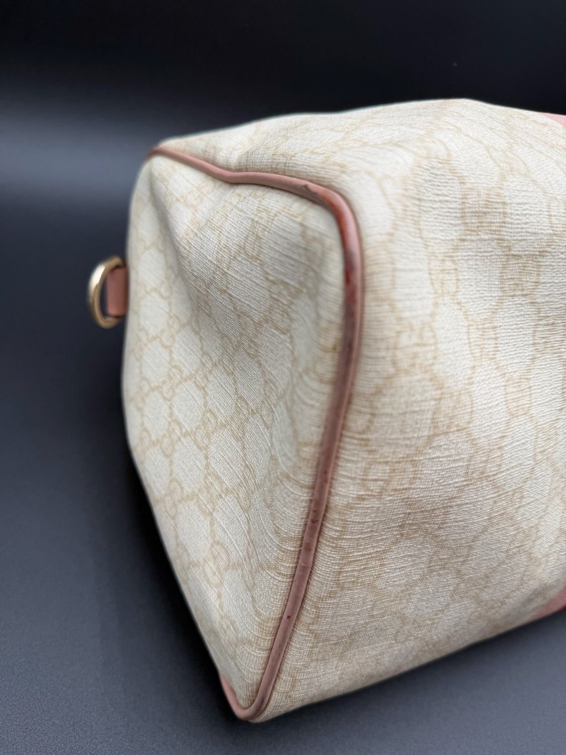Gucci Web Boston Satchel Top Handle Bowler 