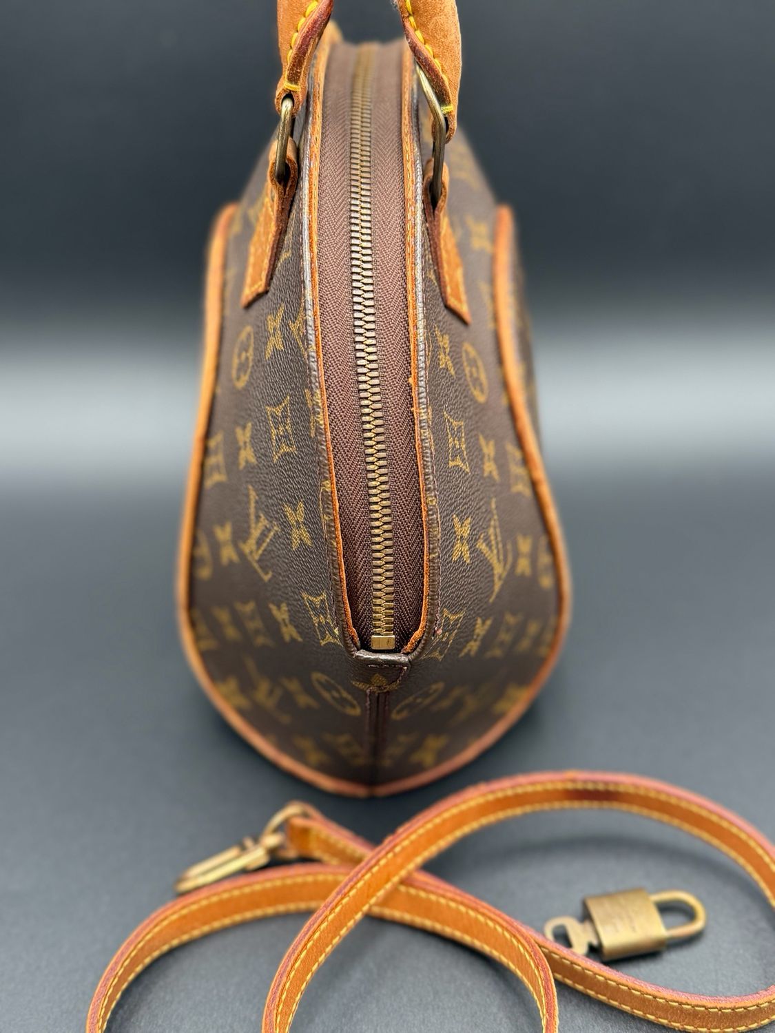 Louis Vuitton Monogram Ellipse PM Top Handle Crossbody Messenger Sling