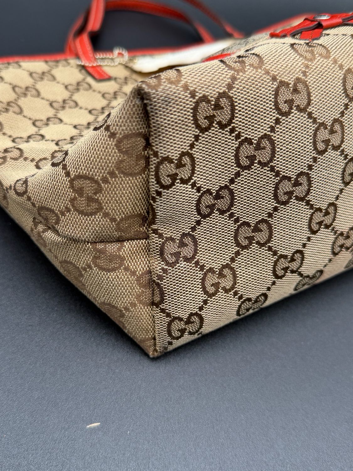 Gucci Monogram Canvas Mini Top Handle Zoo Animal Bird 
