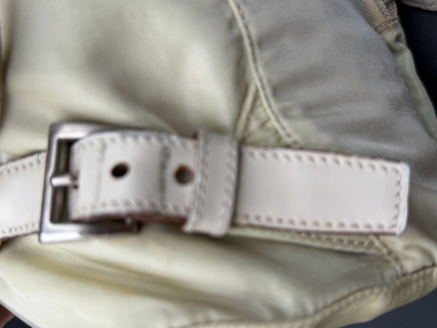 Prada Nylon Backpack Tessuto Ivory Cream