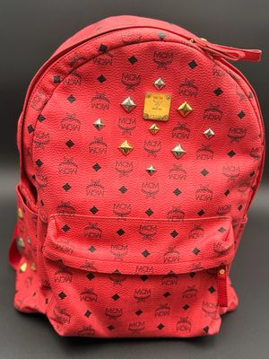 Mcm Visetos Studded Backpack Pink 