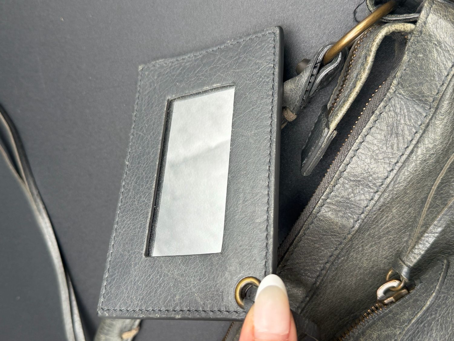 Balenciaga Motocross Hobo Shoulder Grey 