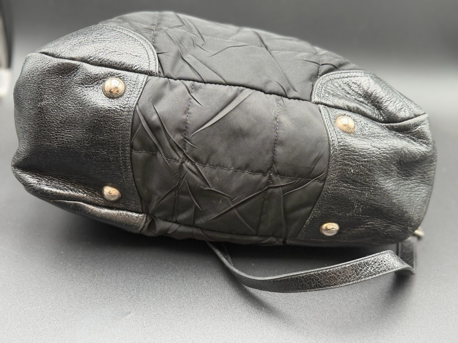 Prada Nylon Tessuto Chevron Sling Messenger Tote