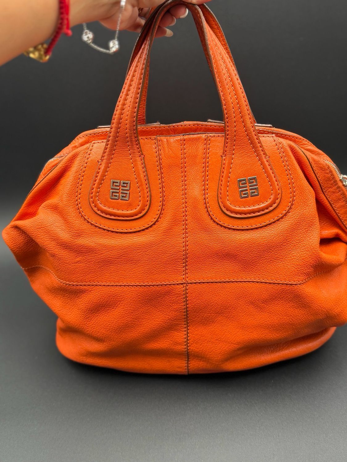 Givenchy Nightingale Tote Shoulder Medium Hobo Orange