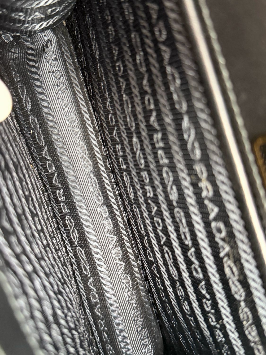 Prada Soft Calf Nero Flap Gold Chain Sling Messenger Crossbody 