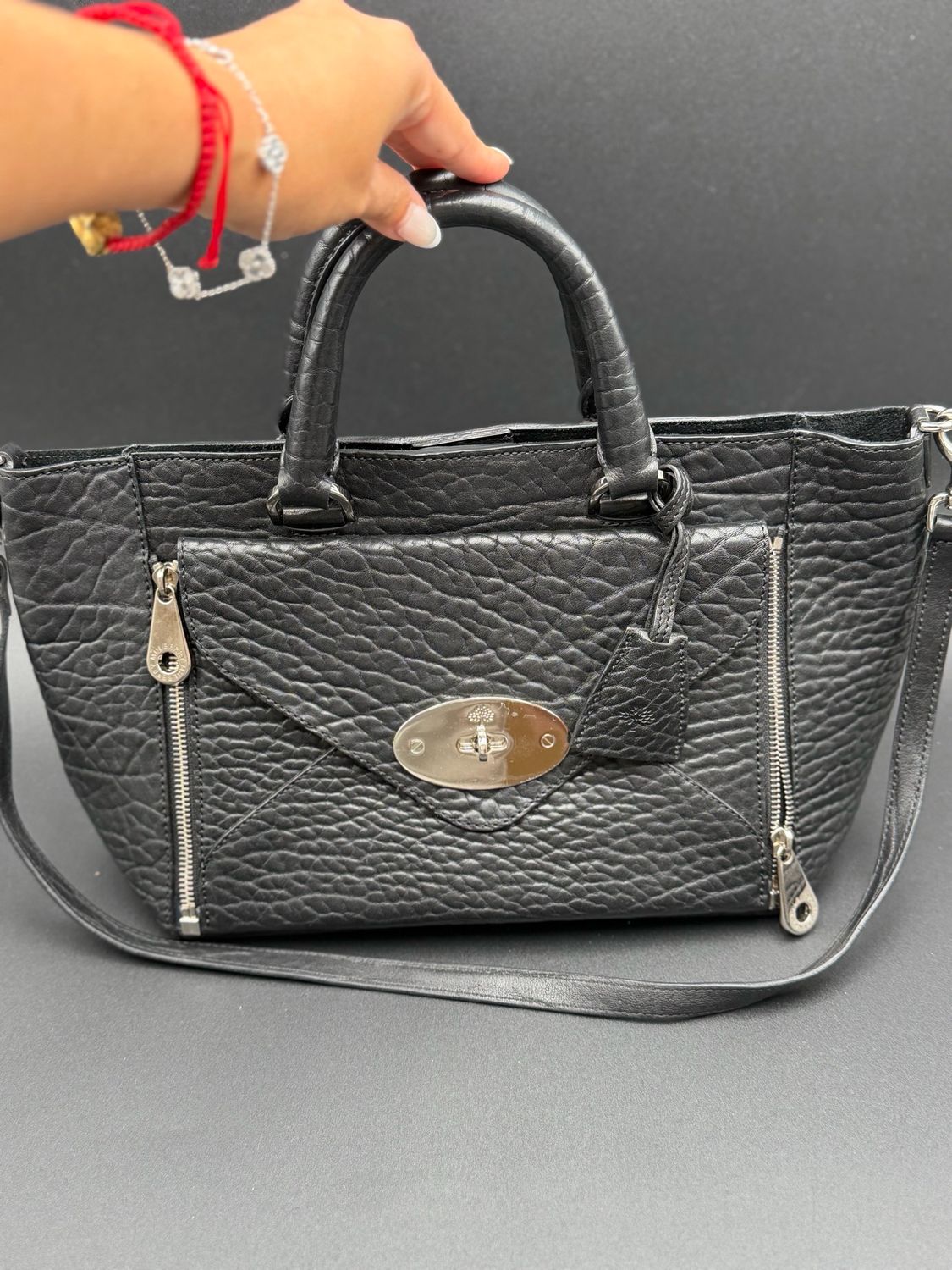 Mulberry Pebbled Leather Willow Messenger Small Tote Crossbody