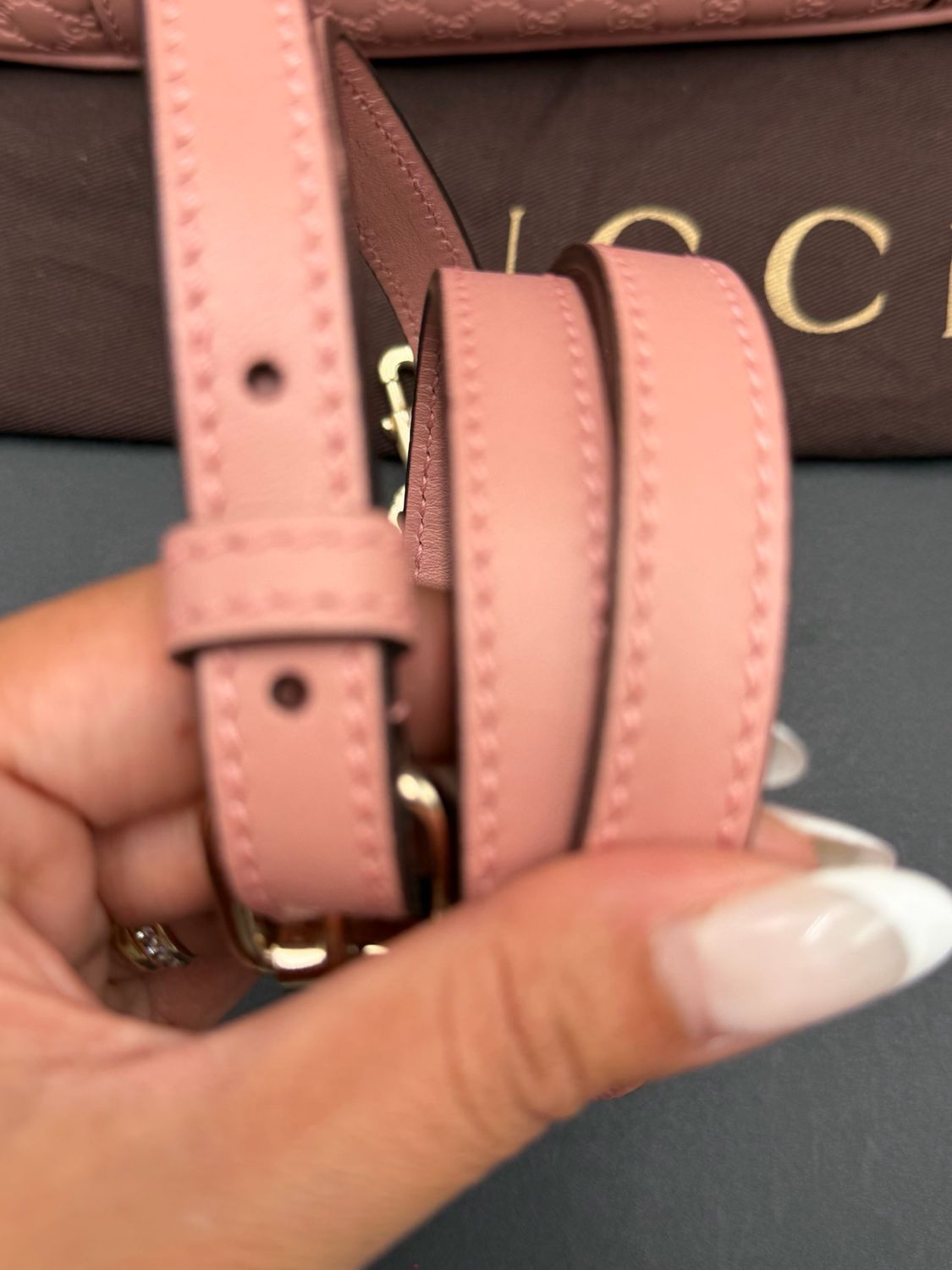 Gucci Microguccissima Dome Medium Tote Messenger Crossbody Sling