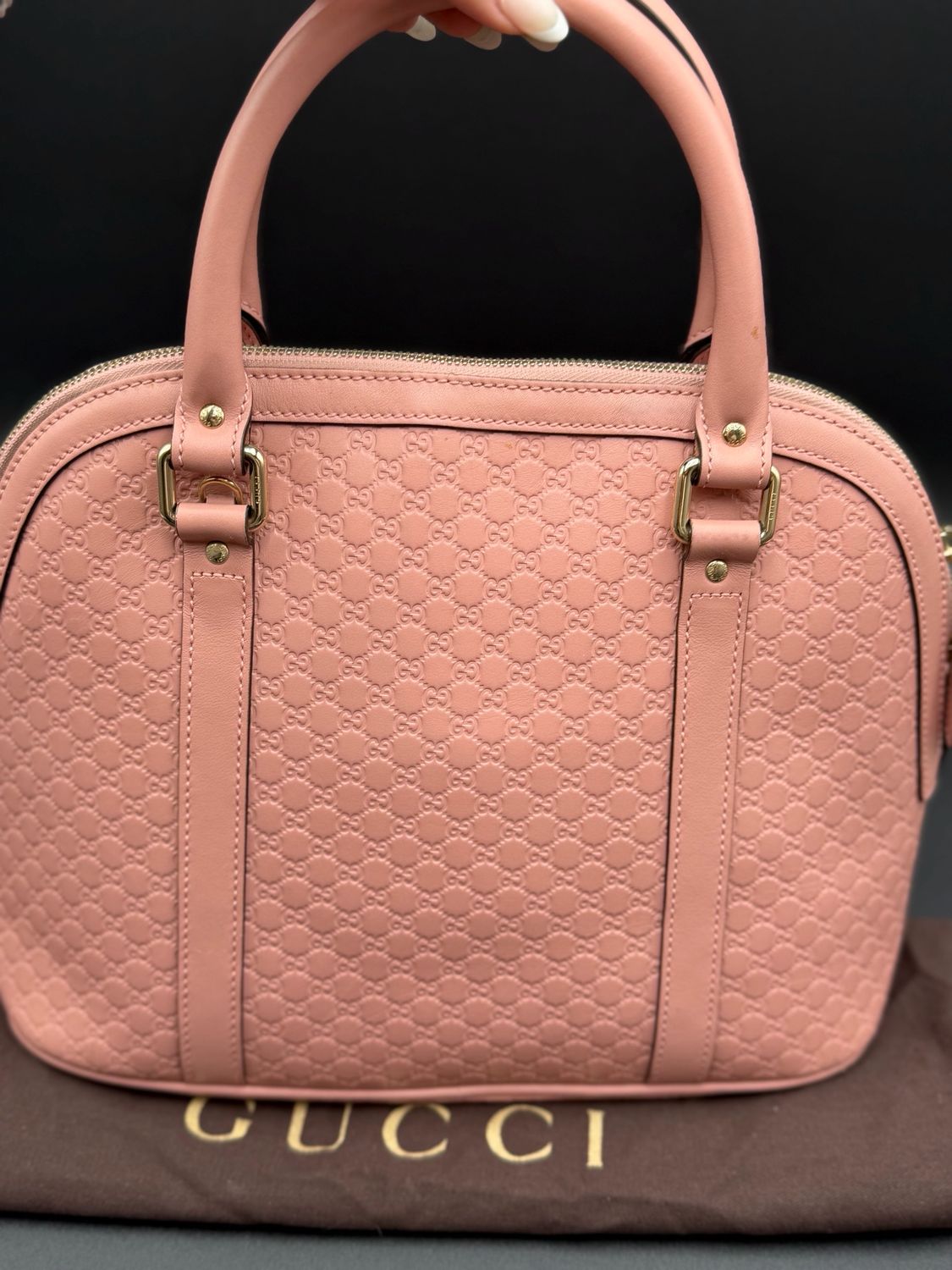 Gucci Microguccissima Dome Medium Tote Messenger Crossbody Sling