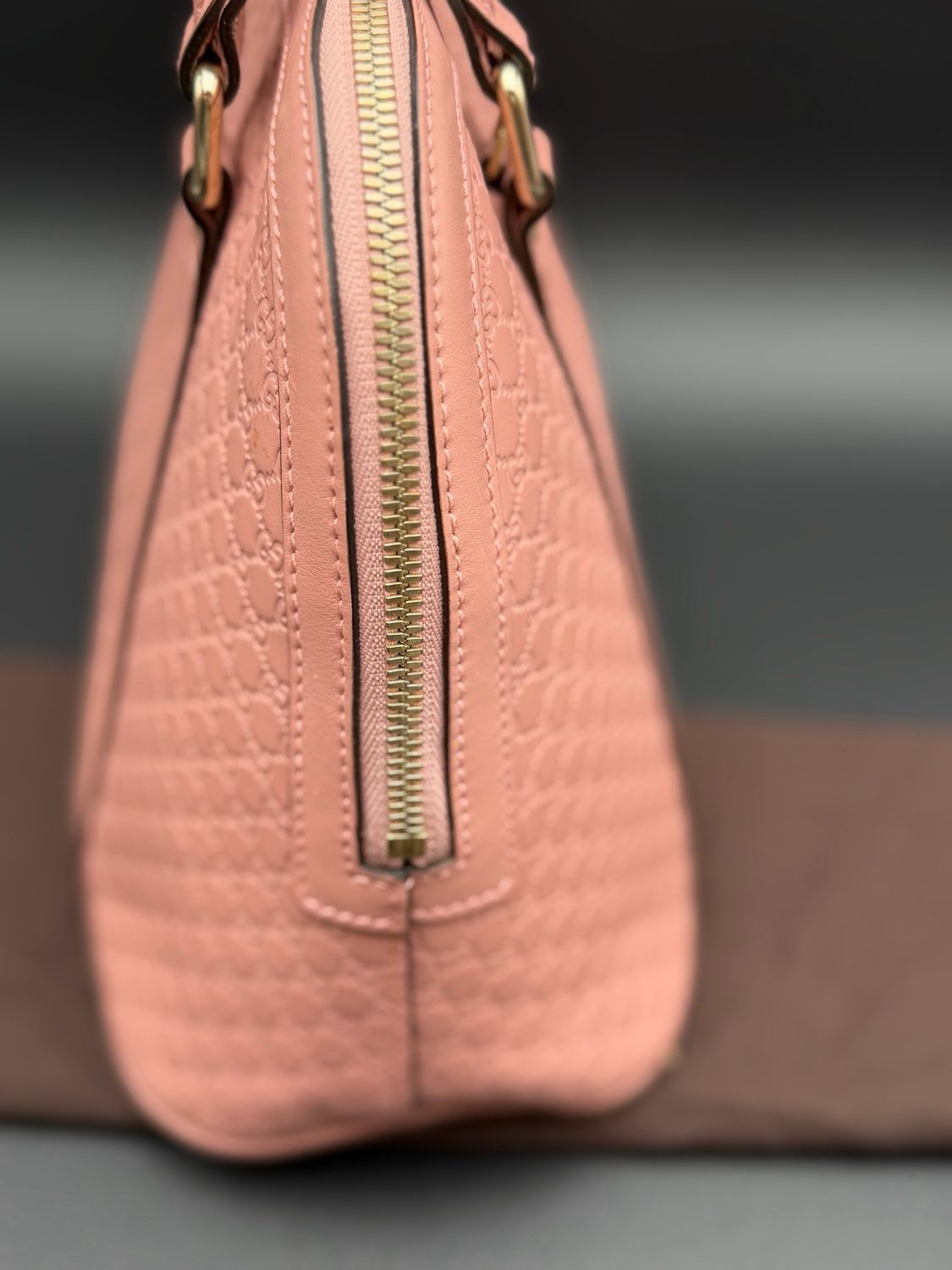 Gucci Microguccissima Dome Medium Tote Messenger Crossbody Sling