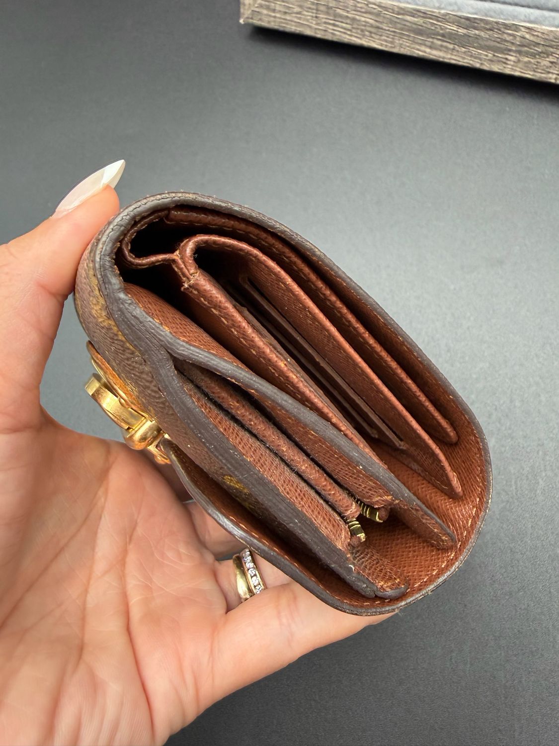 Louis Vuitton Monogram Joey Tri-Fold Flap Wallet 