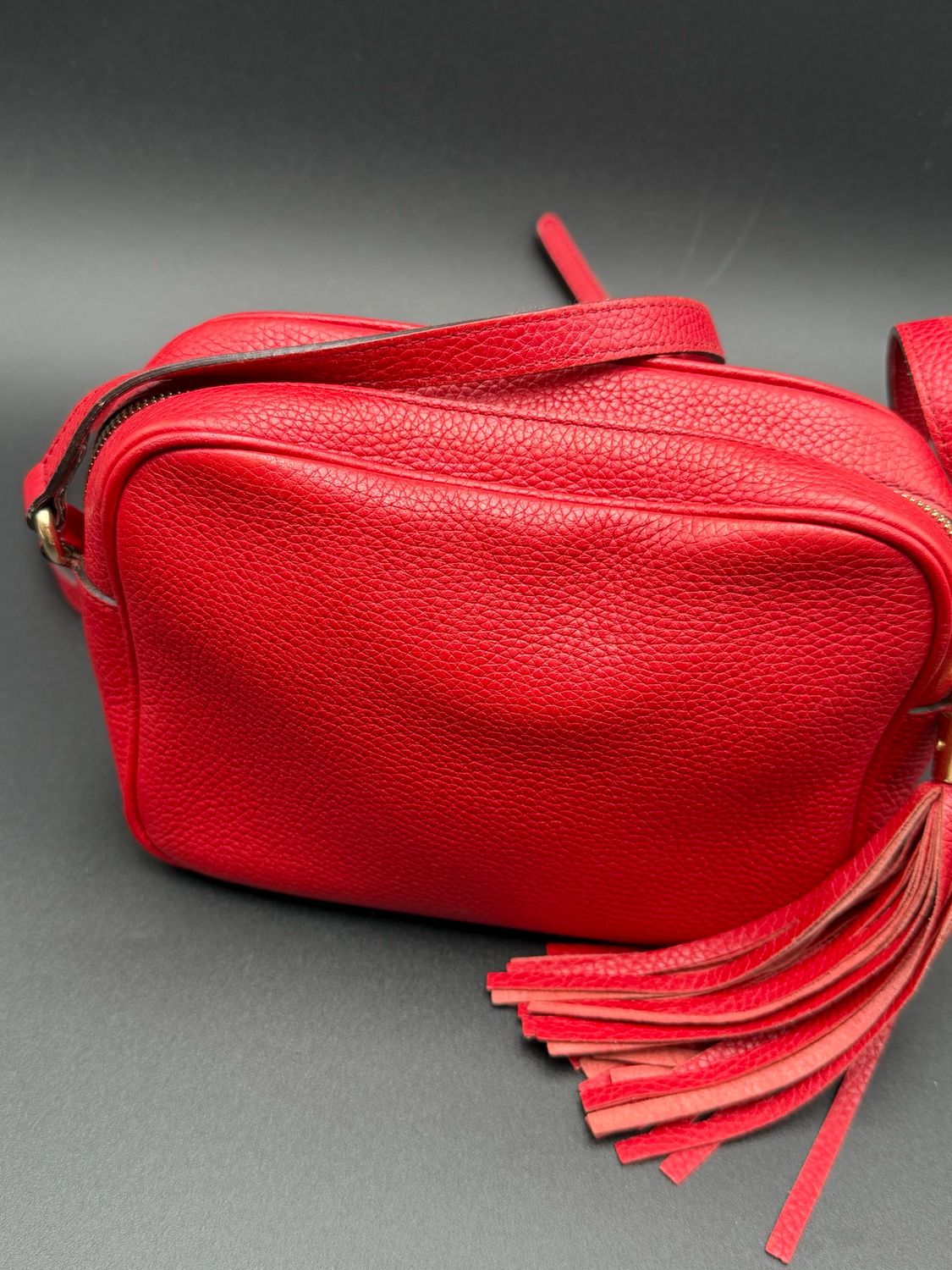Gucci Soho Disco Pebbled Leather Camera Bag Messenger Sling