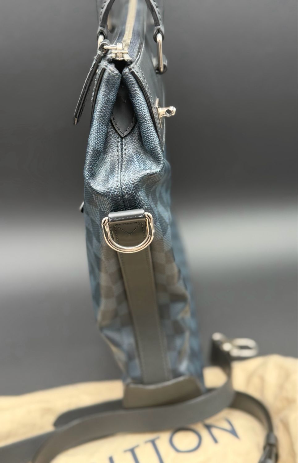 Louis Vuitton Damier Cobalt Greenwich Tote Shoulder Bag