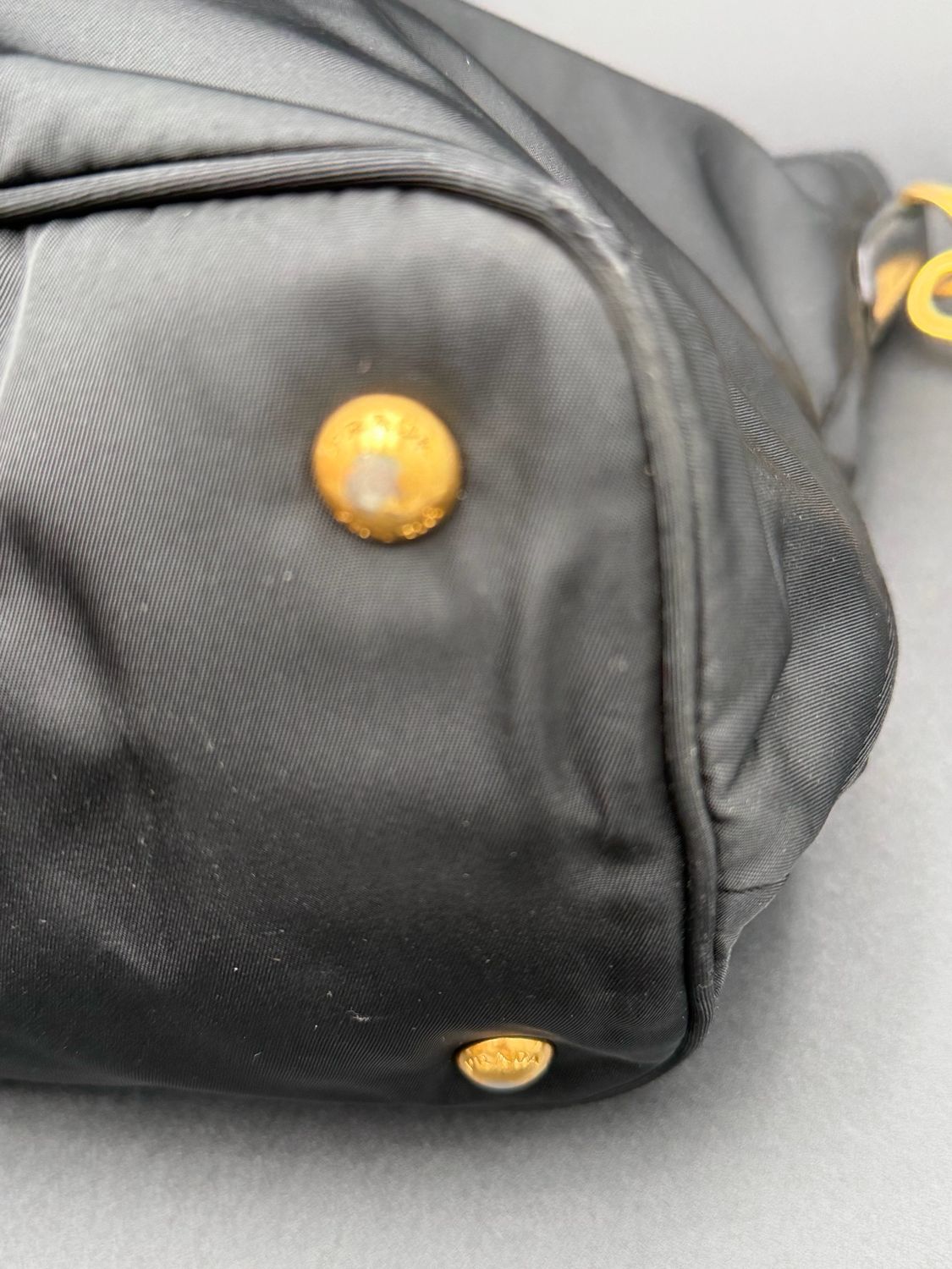 Prada Nylon Tessuto Belted Crossbody Convertible Sling Messenger Black