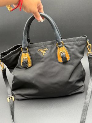 Prada Nylon Tessuto Belted Crossbody Convertible Sling Messenger Black