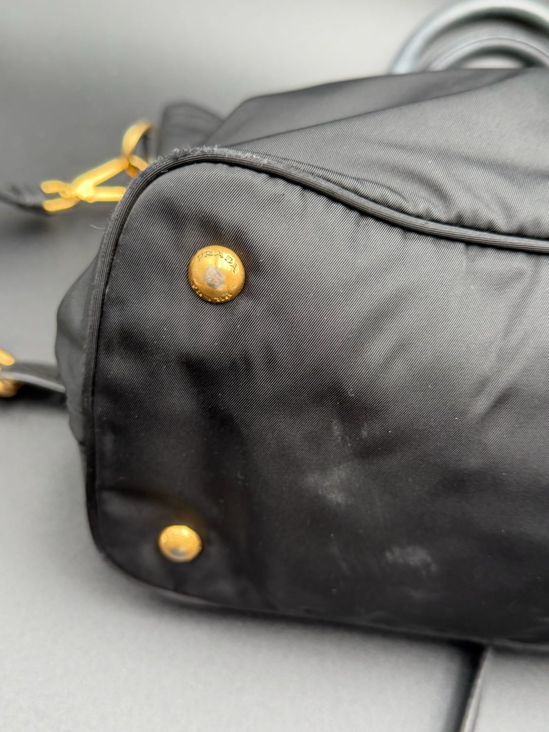 Prada Nylon Tessuto Belted Crossbody Convertible Sling Messenger Black
