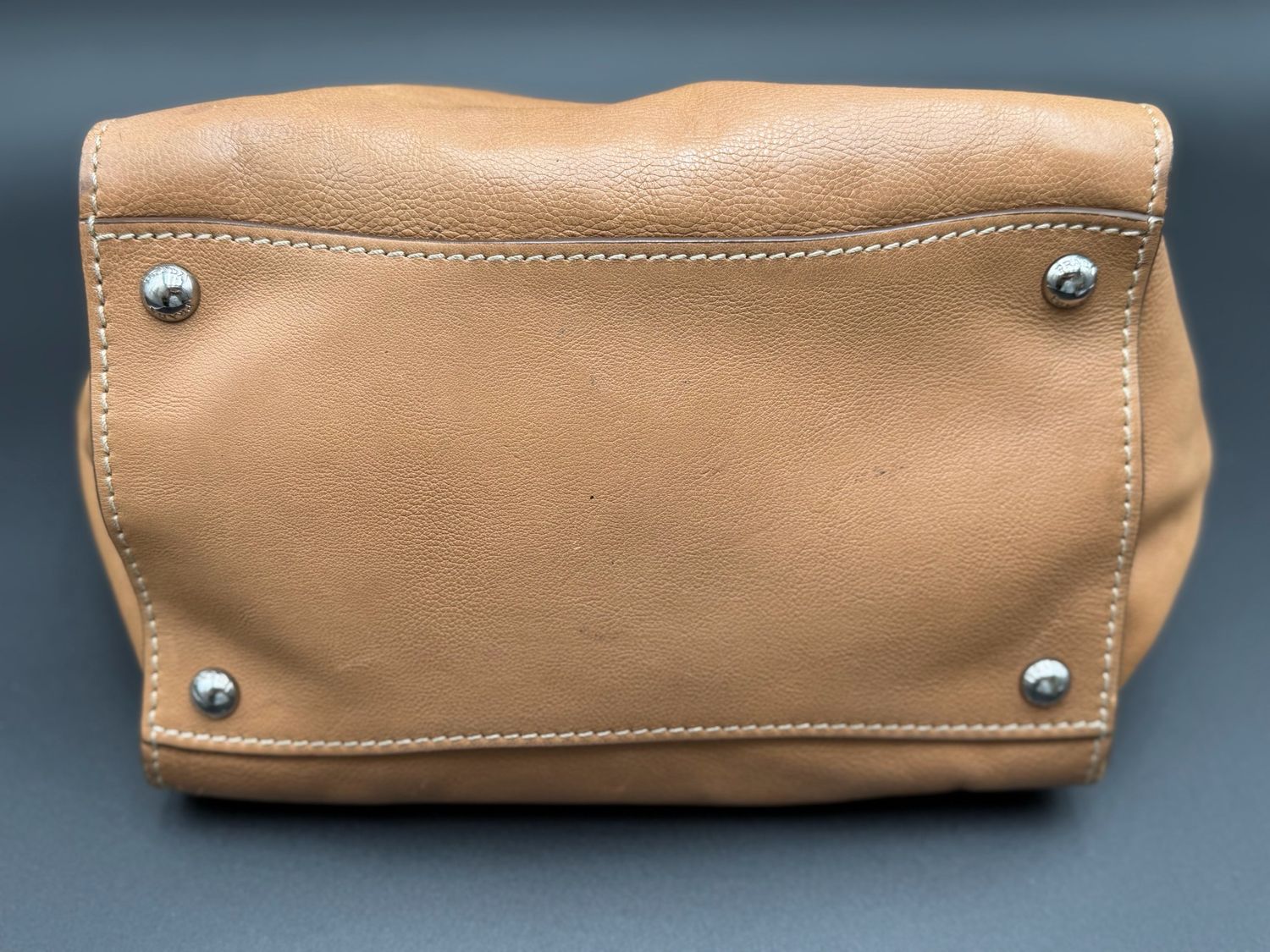 Soft Calf Top Handle Twin Tote Shoulder Bag
