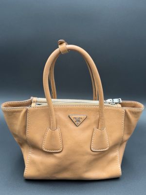 Soft Calf Top Handle Twin Tote Shoulder Bag