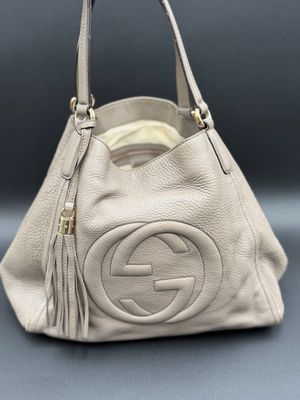 Gucci Soho Pebbled Leather Shoulder Bag Tote Cellarius Small