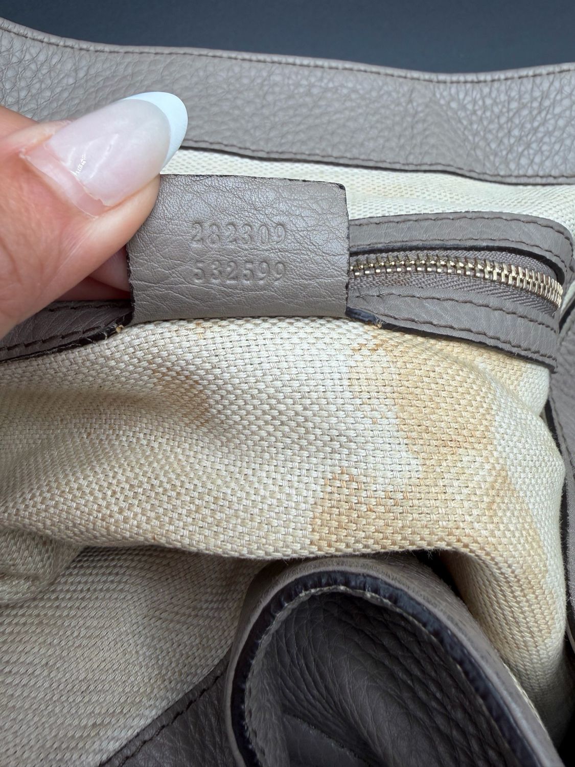 Gucci Soho Pebbled Leather Shoulder Bag Tote Cellarius Small