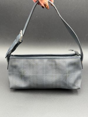 Burberry Vintage Check Navy Blue Hobo Shoulder