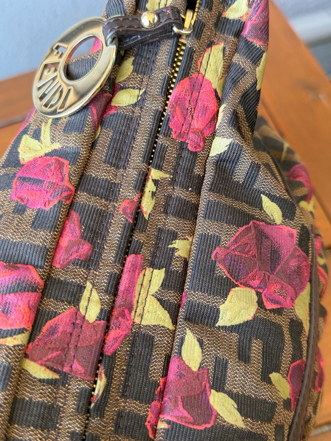 Fendi Zucca Chef Hobo Rose Limited Shoulder Bag
