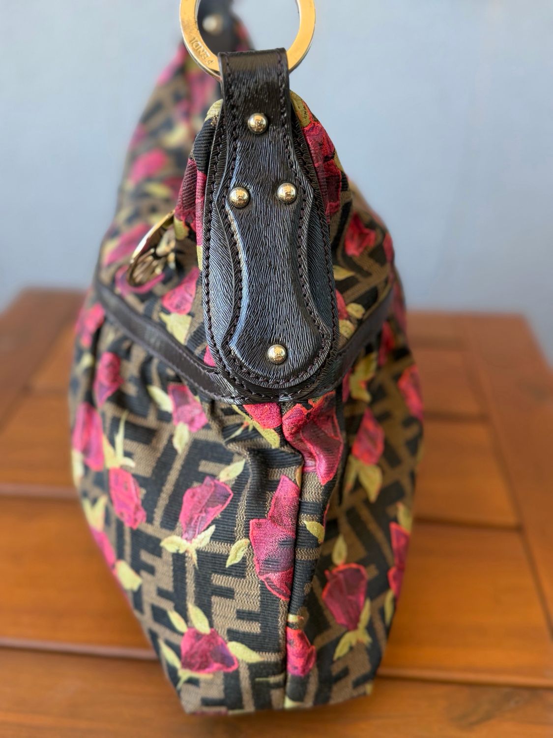 Fendi Zucca Chef Hobo Rose Limited Shoulder Bag