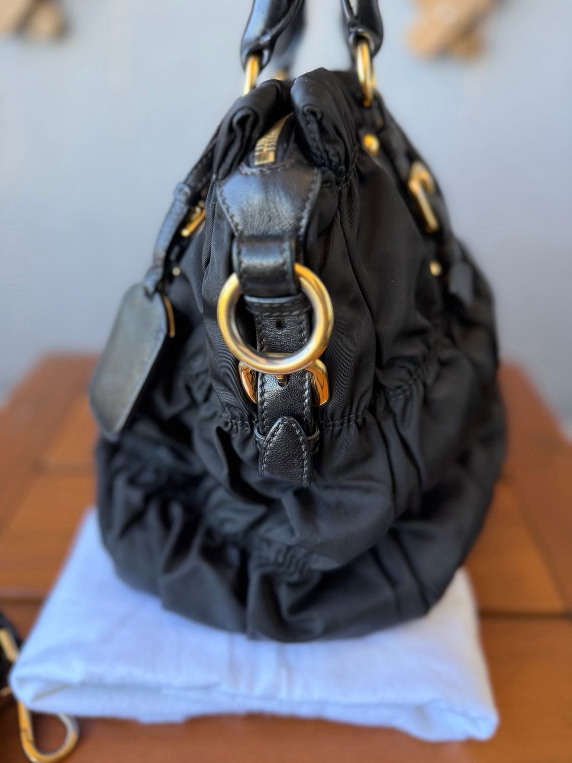 Prada Nylon Tessuto Gaufre Crossbody Tote Medium