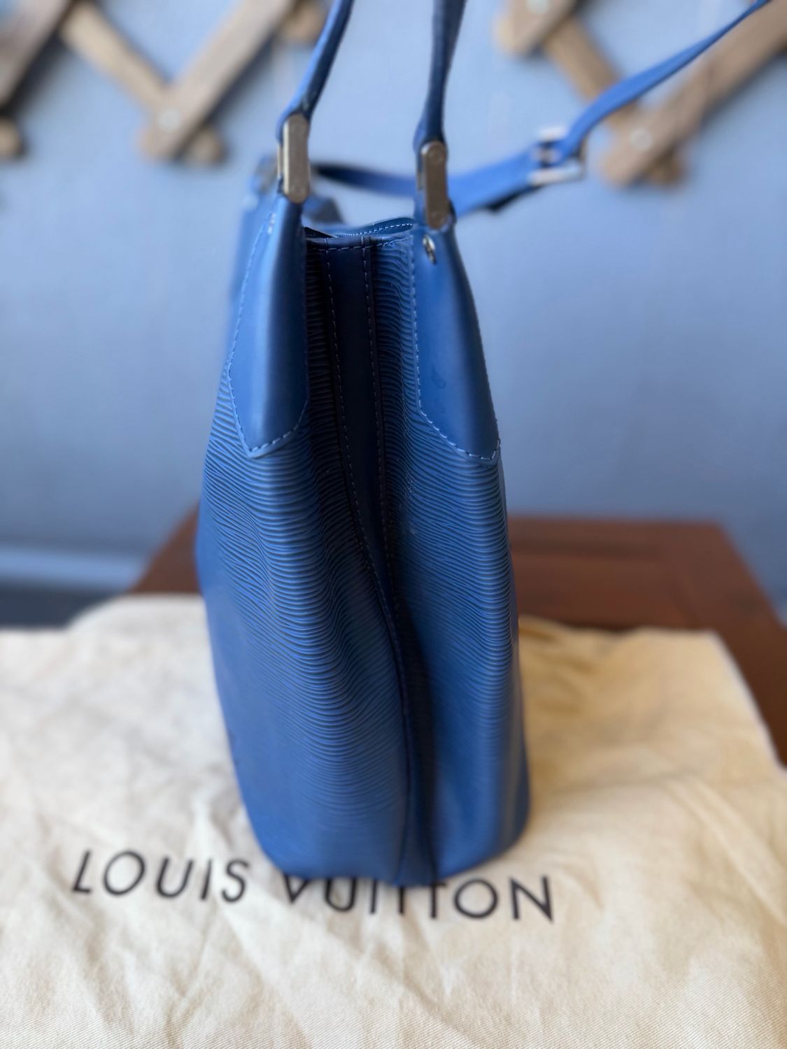 Louis Vuitton Myrtille Blue Epi Leather Shoulder
