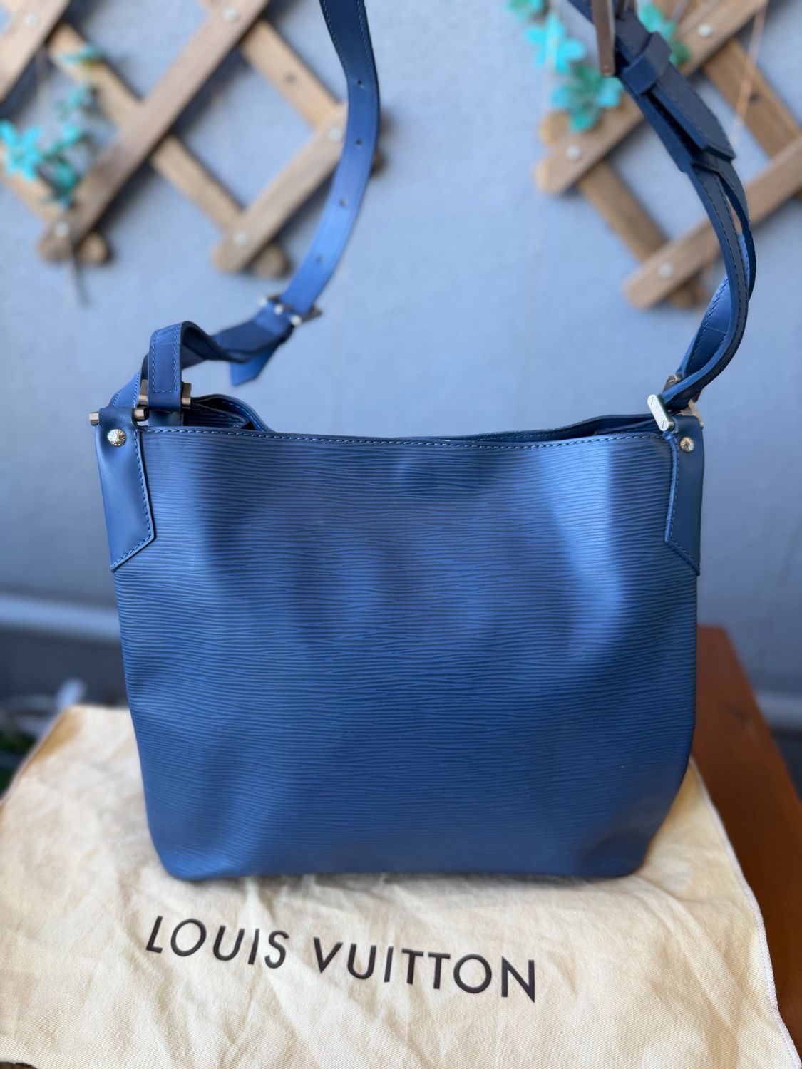 Louis Vuitton Myrtille Blue Epi Leather Shoulder
