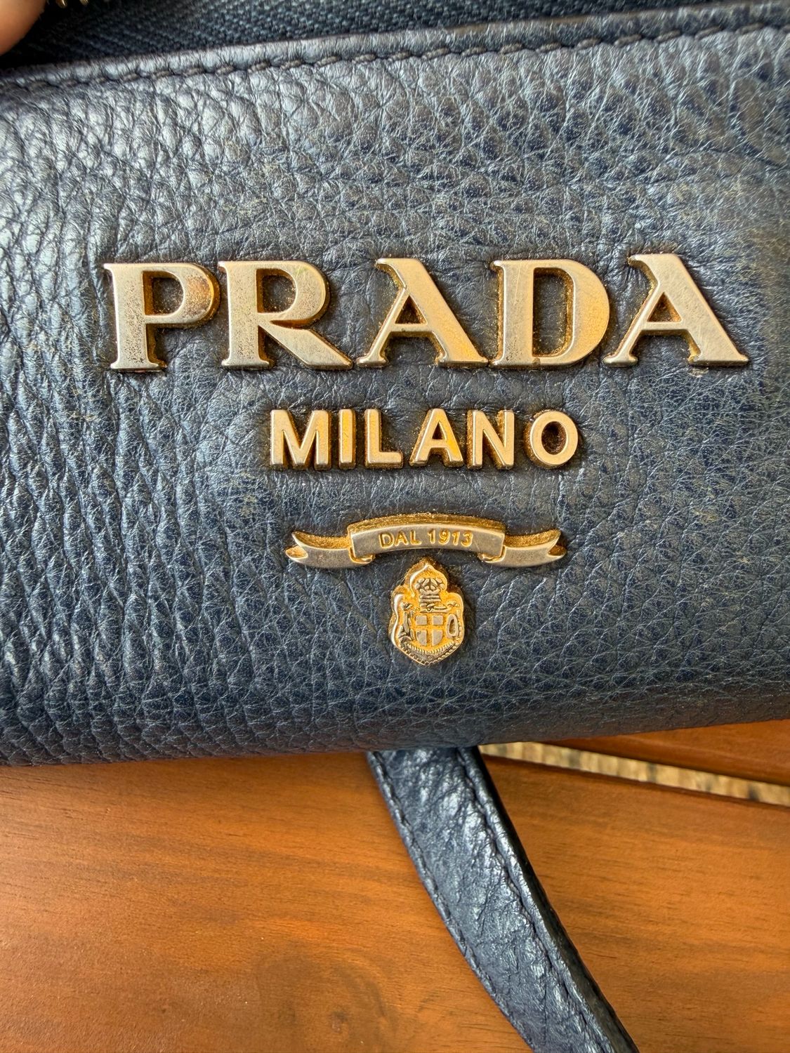 Prada Vitello Daino Messenger Zipper Crossbody Sling